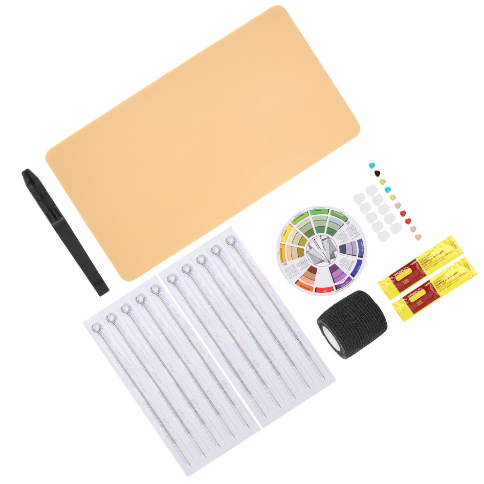 DIY Tattoo Practice Kit with Hand Pen, Skin, Pigment & Supplies