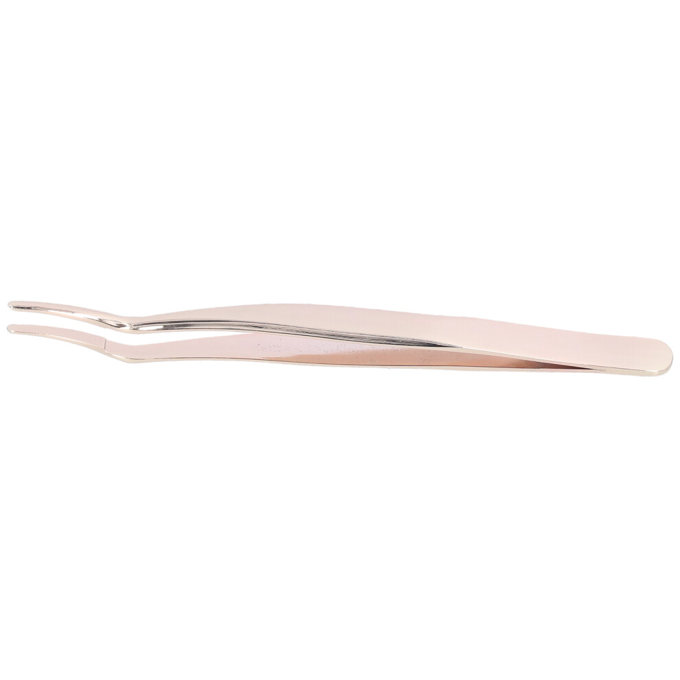 Gold Eyelash Extension Tweezer Curved Stainless Steel Tool For False Lashes