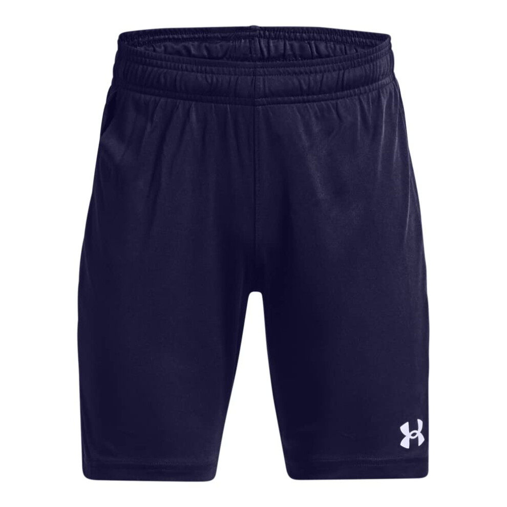 Under Armour Boys' Golazo 3.0 Shorts, Midnight Navy (410)/White, Youth Medium Blue