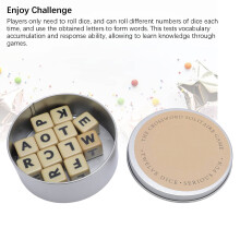 Portable Letter Dice Game Set