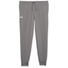 Under Armour Pantaloni Rival Fleece per Ragazzi, (025) Castlerock Light Heather / Bianco, Media Plus