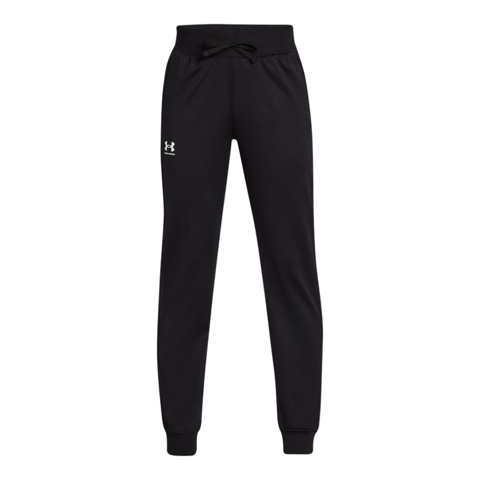 Under Armour Boys Icon Knit Pants, (001) Black / / White, Medium