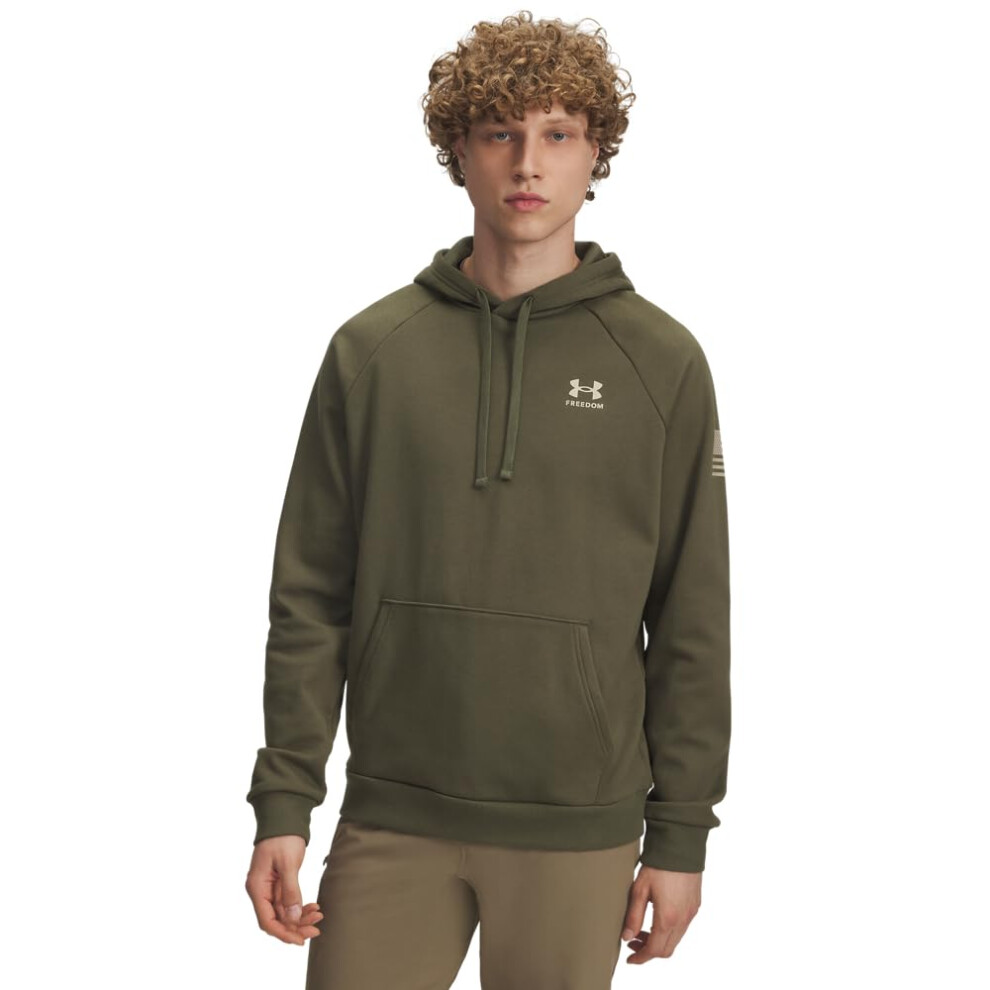 Under Armour Men's Freedom Flag Hoodie, (390) Marine Od / / Desert Sand, X-Large Green
