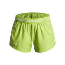 Under Armour Meisjes Tech Play Up Shorts, (326) Green Vibe/Green Vibe/Wit, Medium