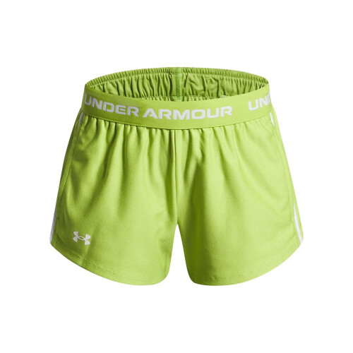 Under Armour Under Armour Flicka Tech Play Up Shorts, (326) Green Vibe/Green Vibe/Vit, Medium