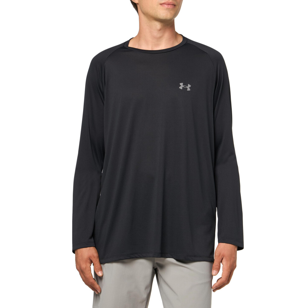 Under Armour Men's Tech 2.0 Long-Sleeve T-Shirt, (587) Jasper Blue / / Black, Large Blue,Black