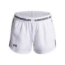 Shorts Under Armour per ragazze, (100) Bianco/Nero, X-Piccolo