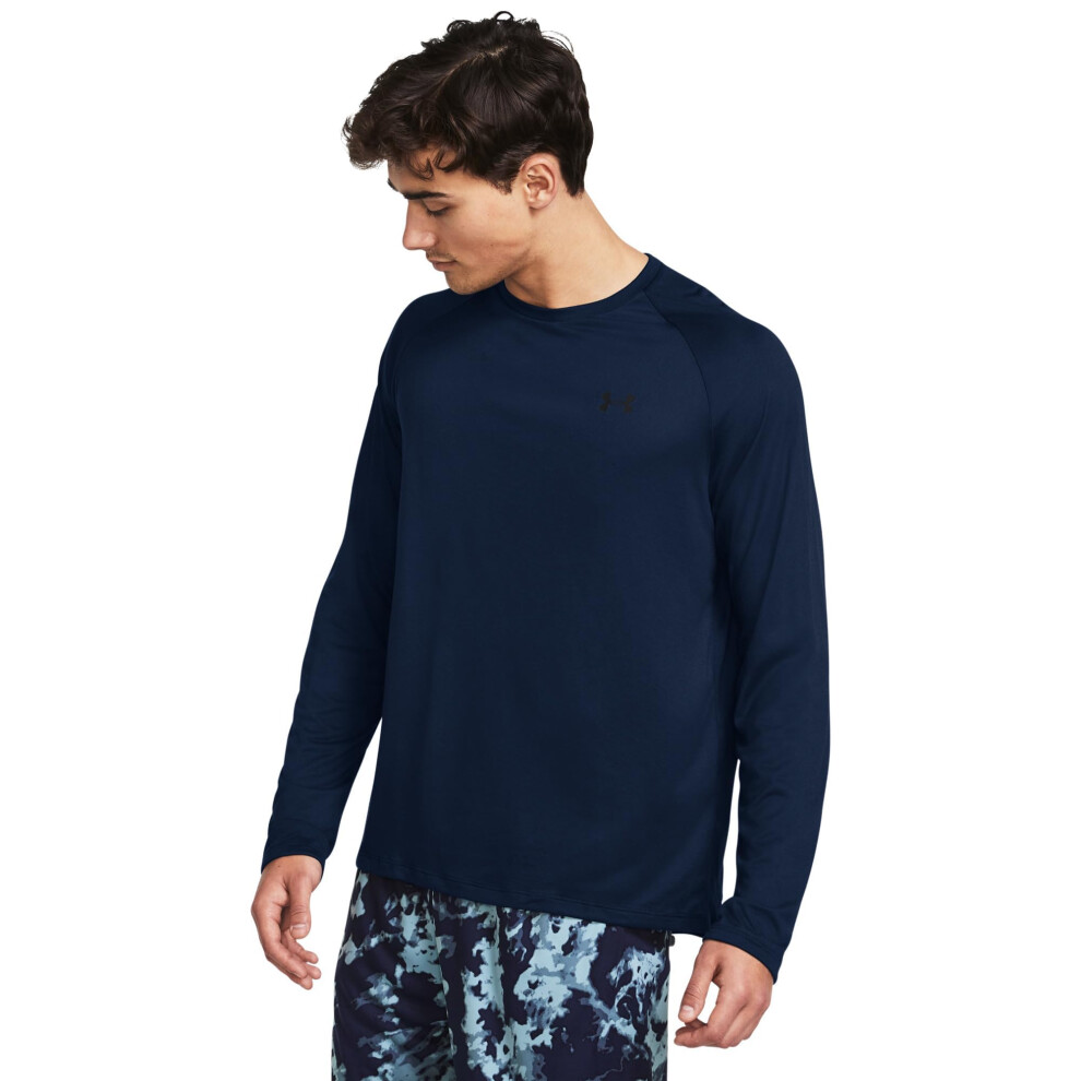 Under Armour Men's Ua Tech 2.0 Long Sleeve, Academy/Black 1