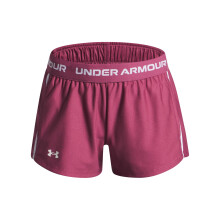 Under Armour Flicka Tech Play Up Shorts, (659) Fuchsia Dusk/Fuchsia Dusk/White, X-Small