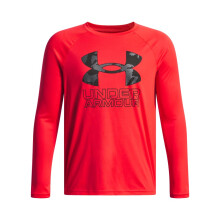 Camisa Larga Under Armour para Niños, (714) Rojo Racer / Negro, X-Large