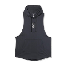 Under Armour Heren Project Rock Snake Mouwloze Hoodie, (001) Zwart/Wit Klei/Wit, X-Large
