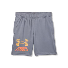 Under Armour Jongens Tech Logo Shorts, (026) Castlerock/Squad Orange/Orange Base, X-Large