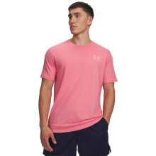 Under Armour Herre Sportstyle T-Shirt med Kort Ærme, (604) Bittersweet Pink / Hvid, 3X-Large
