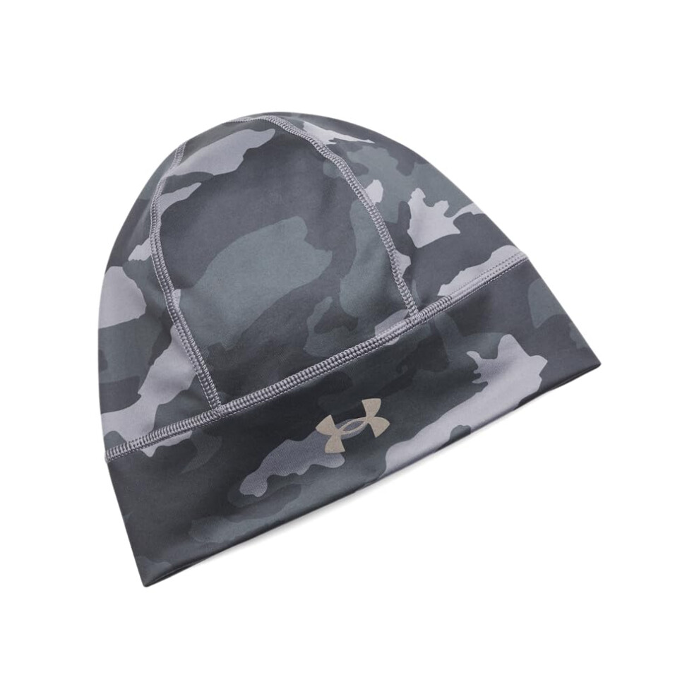 Under Armour Men's Storm Velocity Beanie, (025) Castlerock / / Black, One Size Fits Most