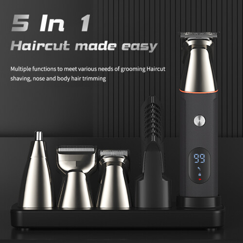 5-in-1-Profi-Haar- und Bartschneider Silver 1