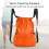 Waterproof Drawstring Backpack Orange 41x34x13cm Travel Storage Bag 12