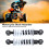 Premium Motorcycle Shock Absorber 190mm Adjustable Spring Damping 200LBS Load 6