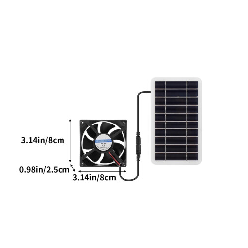 Φορητός ηλιακός ανεμιστήρας 2W5V DC5521 για κατοικίδια εξωτερικού χώρου 2