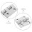 HEMOTON 2 Pcs Concealed Door Hinges Gate Replacements Baby 3