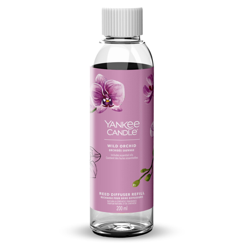 Yankee Candle Signature Reed Diffuser Refill | Wild Orchid | 200Ml | Up To 20 Weeks Of Fragrance For Women