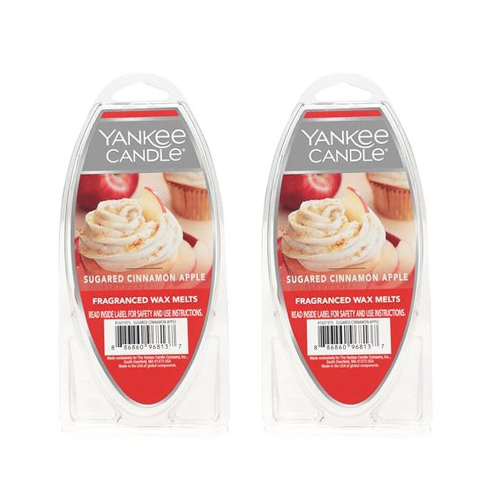 Yankee Candle Set Of 2 Sugared Cinnamon Apple Fragranced Wax Melts