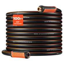VEVOR Gartenschlauch, 30 m 5/8" Hochleistungs-Gummischlauch, 150PSI & 600PSI, flexibel & knickfrei