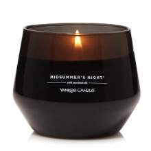 Yankee Candle Studio Scented Candle | Midsummer's Night Medium Candle | Long Burning Candles: 35-50 Hours | Stylish Glass Vessel Design with Black Wax