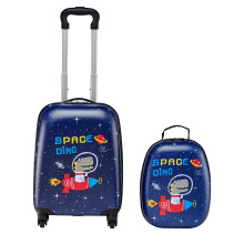 VEVOR Kinder Koffer Set, 2-delig, 18-inch Harde Koffer met Rugzak, Dinosaurussen Kinderen Bagage Set
