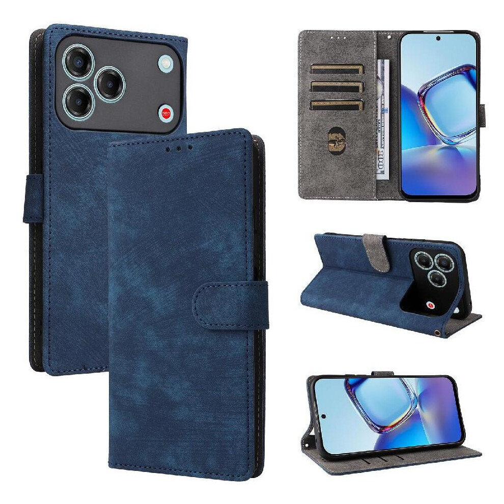 () Case For Zte Blade V80 Vita Magnetic Closure Pu Leather Flip Folio Wallet Card Slots Cover Rfid Blocking 764563197903