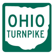 Ohio Turnpike Metal Highway Sign 12 x 12 inch