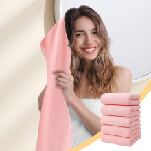 Conjunto de 5 Toalhas de Banho 100% Algodão – Grossas, Macias, de Secagem Rápida, Altamente Absorventes, para Banheiro/Praia – 74 cm x 33 cm