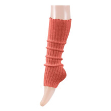 Calentadores de piernas de punto para mujer, estilo años 80, acanalados, de color liso, ideales para fiestas y deportes, color rojo sandía, 60 cm.