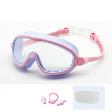 Tao Tao Swimming Goggles with Nose Clip & Earplugs – HD, Anti-Fog, UV Protection, Wide View for Kids/Teens – Compatible with Standard Frames