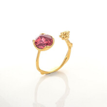 December Birthstone Ring 18K Gold Plated Colored Zircon