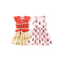 Disney Princess Moana Mädchenkleider 2er Set Ärmelloses Sommerkleid & Rüschensleeve Kostüm