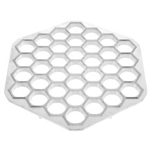 Dumplings Maker Silver Aluminum Alloy 1Set 9.8X8.9X0.6In