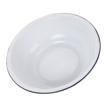 Vintage Enamel Basin for Kitchen Retro Mixing Salad Bowl Washing Tray Round Metal 28cm