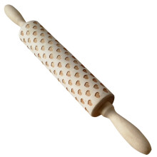 Home, Garden & Tools Gadgets Kitchen Dining Wooden Embossing Roll Tool Cake DIY Heart Pattern Valentine's Day Baking Cookies, Gifts for Family, Beige