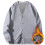 Herren-Strickjacke mit Fleecefutter, V-Ausschnitt, einfarbig 1