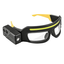 LED Rechargeable Headlamp Glasses with Motion Sensor USB C Rechargeable Hands Free Lighting for Outdoor Adventures