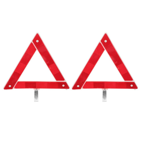 2 Pcs Warning Triangles for Vehicles Road Red