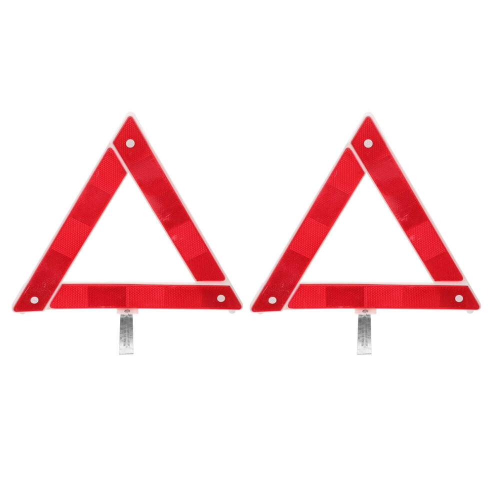 2 Pcs Warning Triangles For Vehicles Road Red 9448483991605