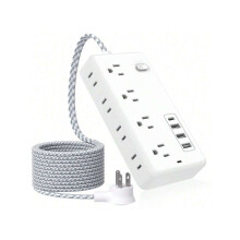 Multi-Socket Expander Surge Protector with 8 AC Outlets and
