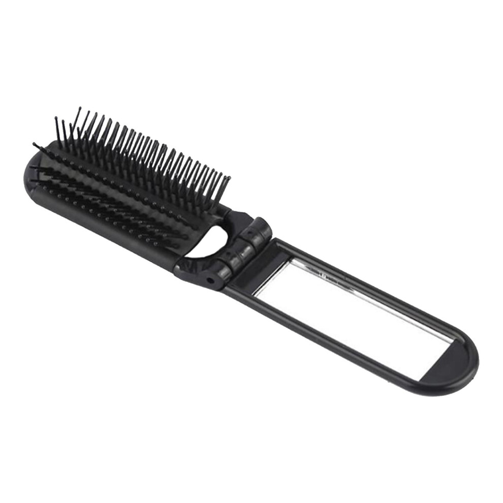 Folding Compact Portable Hair Brush for Smooth Static Detangling and Gentle Styling Care