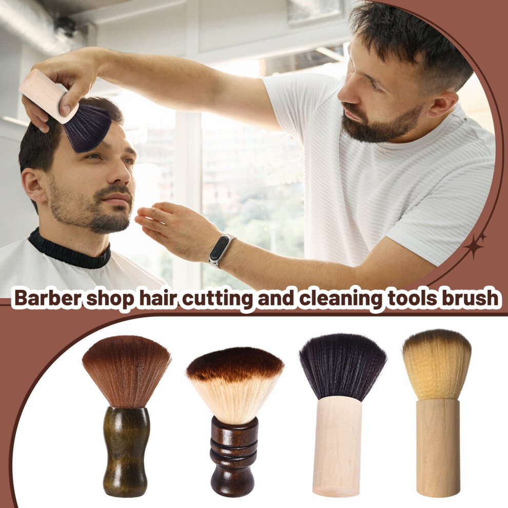 Large Hair Cutting Neck Duster Brush Professional Barber Natural Fiber Wooden Handle Cutting Kits Type1 A