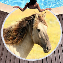 Bath Towel No Static Electricity No Lint Microfiber round Beach Towel 150cm