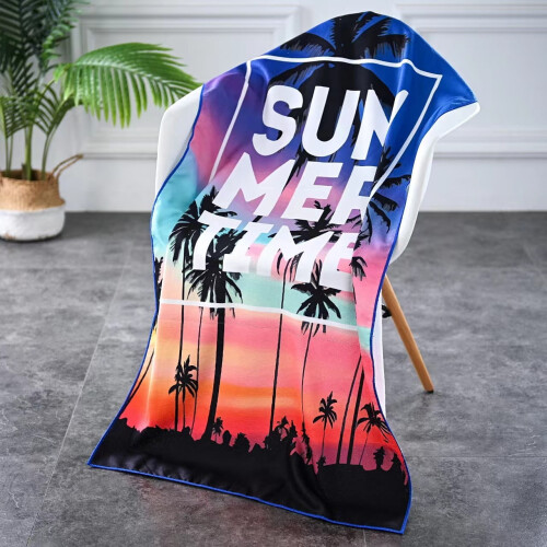 Microfiber double-sided beach towel printed