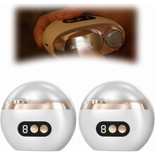 Multi-Functional Electric Nail Trimmer, 2025 New Electric Nail Clipper with LED Light & Nail Scraps Storage for Adults, Seniors (2pcs White)