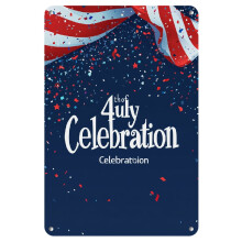 Independence Day Wall Decor for Garage Man Tin Signs Home Theme Metal Plaque 1pcs