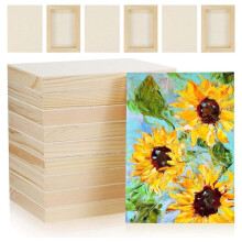 10 Pcs 5.5x7Inch Wood Panel Boards, Unfinished Wood Canvas Wooden for Painting, Arts, Pouring Use with Oils, Acrylics